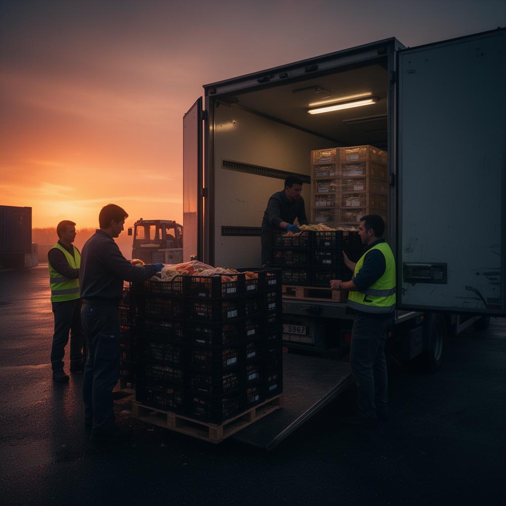 Apito delivery truck at dawn